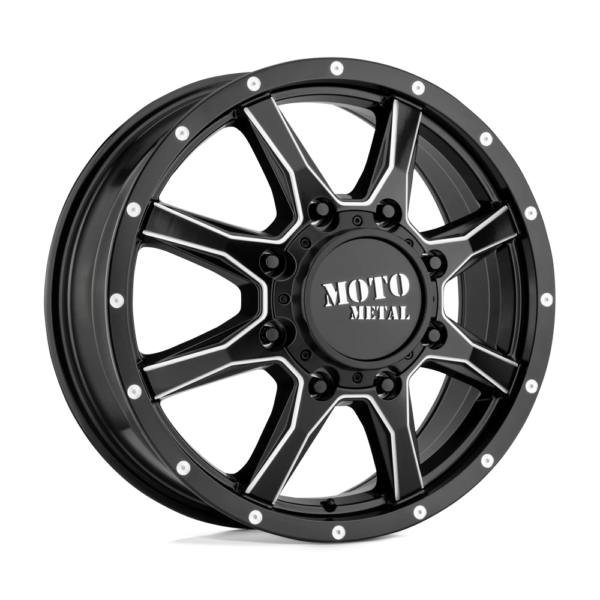 Moto Metal MO995 20X8.25 127 SATIN BLACK MILLED - FRONT MO995208827127