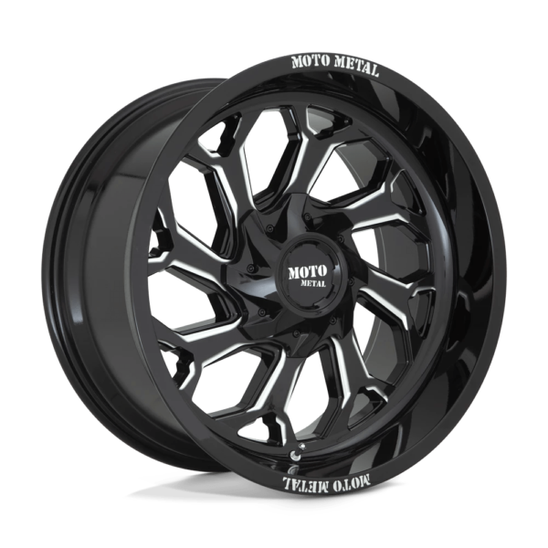 Moto Metal MO999 22X12 -44 GLOSS BLACK MILLED MO99922235344N