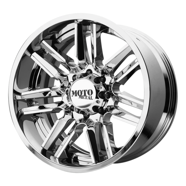 Moto Metal MO202 22X12 -44 CHROME CENTER GLOSS BLACK MILLED LIP MO202-22128544NCB