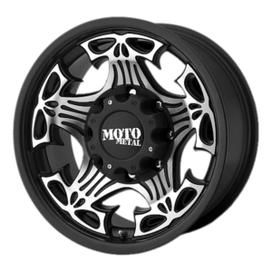 Moto Metal MO909 SKULL 17X9 -12 GLOSS BLACK WITH MACHINED FACE MO90979087312N