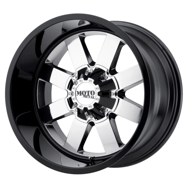 Moto Metal MO962 20X12 -44 PVD CENTER GLOSS BLACK LIP MO96221235944N