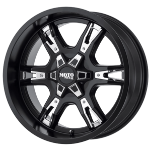 Moto Metal MO969 20X9 0 SATIN BLACK WITH  RED AND CHROME ACCENTS MO96929087700