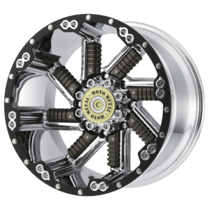 Moto Metal MO979 BUCKSHOT 22X12 -44 CHROME WITH GUN METAL INSERTS MO97922280244N