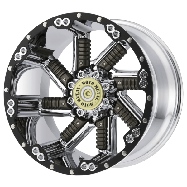 Moto Metal MO979 BUCKSHOT 22X12 -44 CHROME WITH GUN METAL INSERTS MO97922280244N
