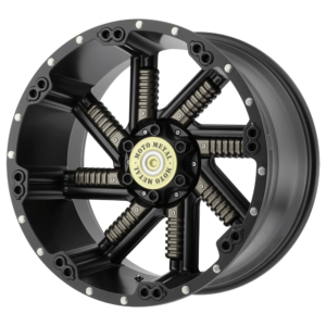 Moto Metal MO979 BUCKSHOT 22X12 -44 SATIN BLACK WITH GUN METAL INSERTS MO97922200744N