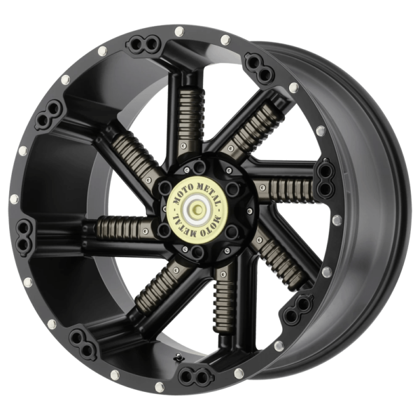 Moto Metal MO979 BUCKSHOT 22X12 -44 SATIN BLACK WITH GUN METAL INSERTS MO97922200744N