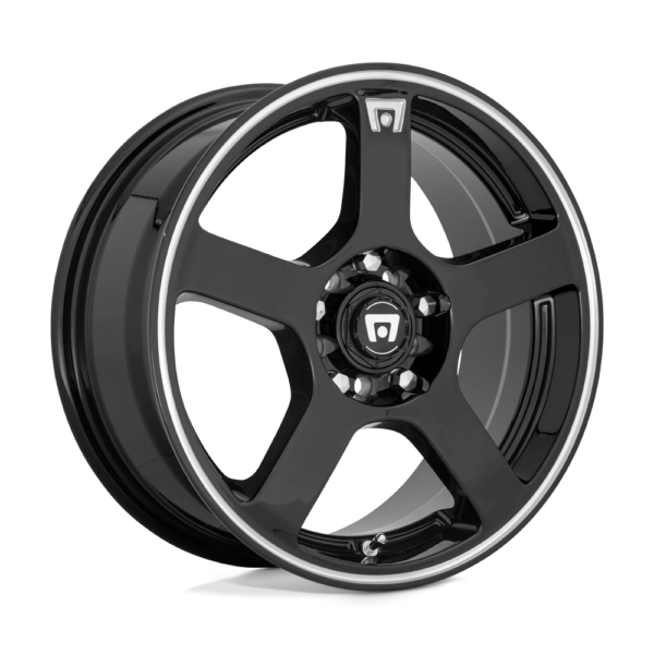 Motegi MR116 FS5 18X8 45 GLOSS BLACK MACHINED FLANGE MR11688001345