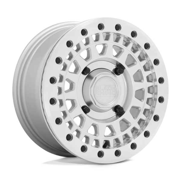Black Rhino Powersports PARKER UTV BEADLOCK 15X7 36 SILVER WITH MIRROR CUT FACE 1570PKB364136S06