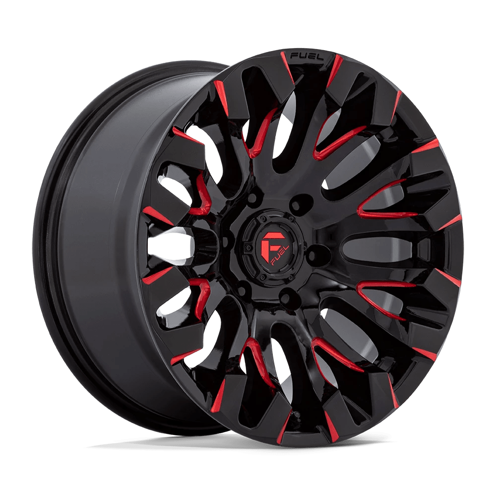 Fuel 1PC D829 QUAKE 18X9 1 GLOSS BLACK MILLED RED TINT D82918908450