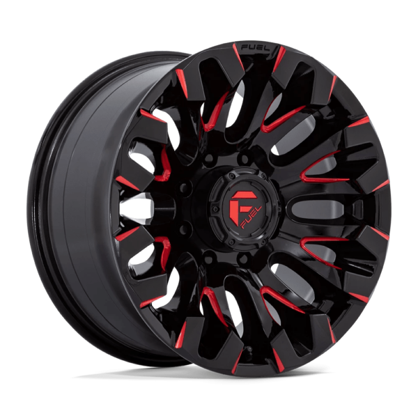 Fuel 1PC D829 QUAKE 18X9 1 GLOSS BLACK MILLED RED TINT D82918901750