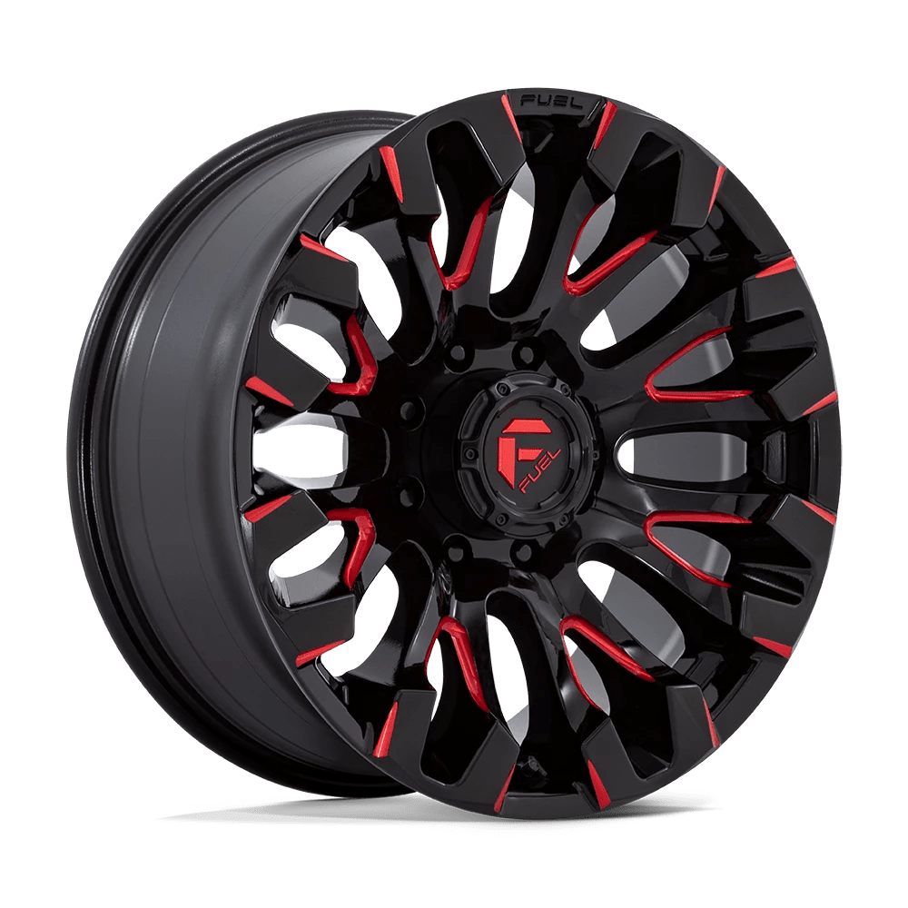 Fuel 1PC D829 QUAKE 20X9 1 GLOSS BLACK MILLED RED TINT D82920901850
