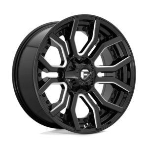 Fuel 1PC D711 RAGE 24X12 -44 GLOSS BLACK MILLED D71124205747