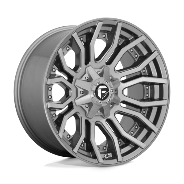 Fuel 1PC D713 RAGE PLATINUM 20X10 -18 BRUSHED GUN METAL TINTED CLEAR D71320008247