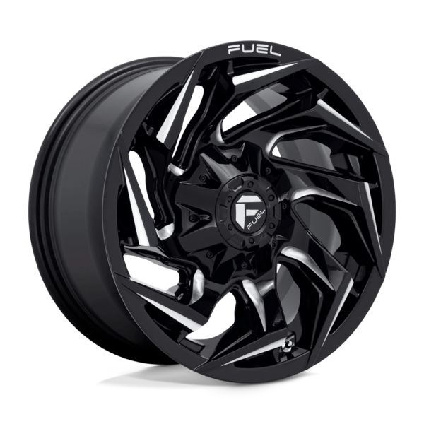 Fuel 1PC D753 REACTION 18X9 -12 GLOSS BLACK MILLED D75318907045