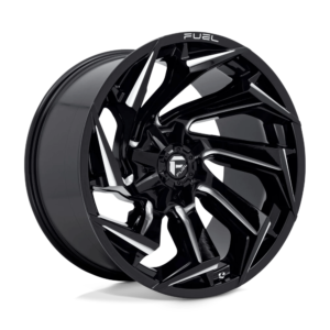 Fuel 1PC D753 REACTION 22X12 -44 GLOSS BLACK MILLED D75322208247