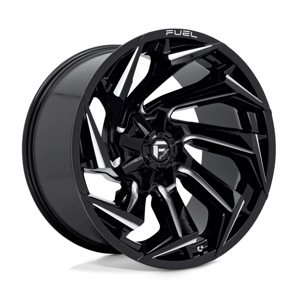 Fuel 1PC D753 REACTION 22X12 -44 GLOSS BLACK MILLED D75322201747