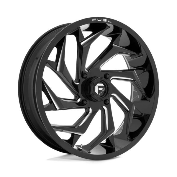 Fuel UTV D753 REACTION 22X7 0 GLOSS BLACK MILLED D7532270A540
