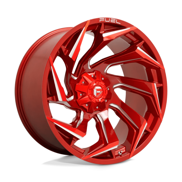 Fuel 1PC D754 REACTION 24X12 -44 CANDY RED MILLED D75424205747