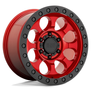 Black Rhino RIOT 17X8.5 -38 CANDY RED W/ BLACK RING & BOLTS 1785RIT-85127R71