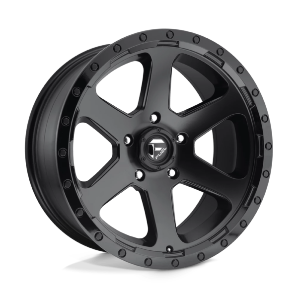 Fuel 1PC D589 RIPPER 17X9 20 MATTE BLACK GLOSS BLACK LIP D58917908357