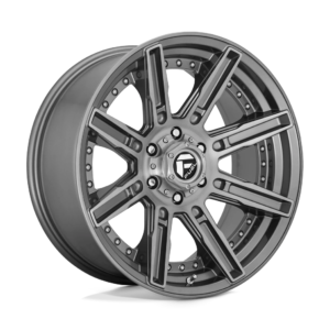 Fuel 1PC D710 ROGUE PLATINUM 20X10 -18 BRUSHED GUN METAL TINTED CLEAR D71020008947