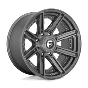 Fuel 1PC D710 ROGUE PLATINUM 20X10 -18 BRUSHED GUN METAL TINTED CLEAR D71020001747