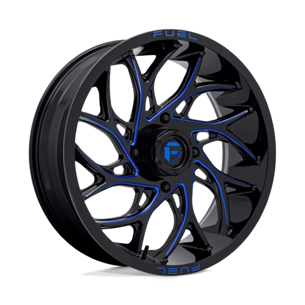Fuel UTV D778 RUNNER UTV 18X7 13 GLOSS BLACK MILLED CANDY BLUE D7781870A644