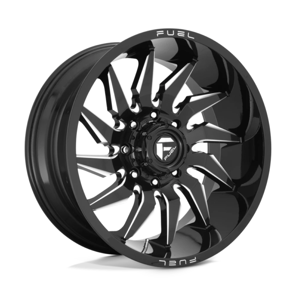 Fuel 1PC D744 SABER 20X10 -18 GLOSS BLACK MILLED D74420008247