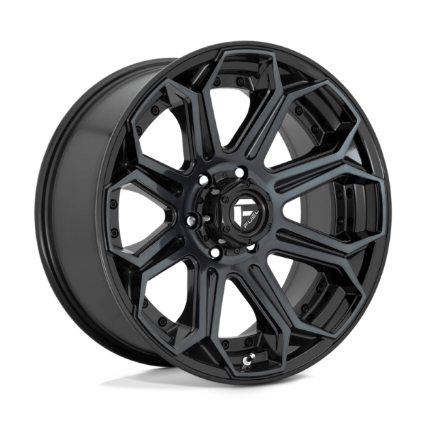 Fuel 1PC D704 SIEGE 22X12 -44 GLOSS MACHINED DOUBLE DARK TINT D70422205647