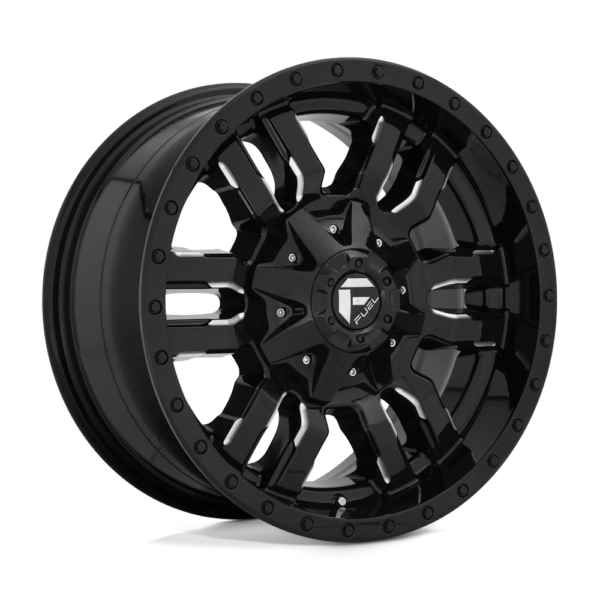 Fuel 1PC D595 SLEDGE 18X9 20 GLOSS BLACK MILLED D59518901757