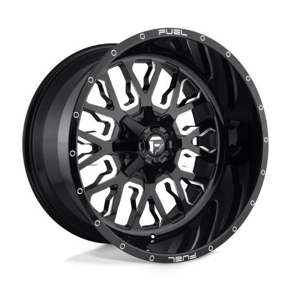 Fuel 1PC D611 STROKE 22X12 -44 GLOSS BLACK MILLED D61122201847