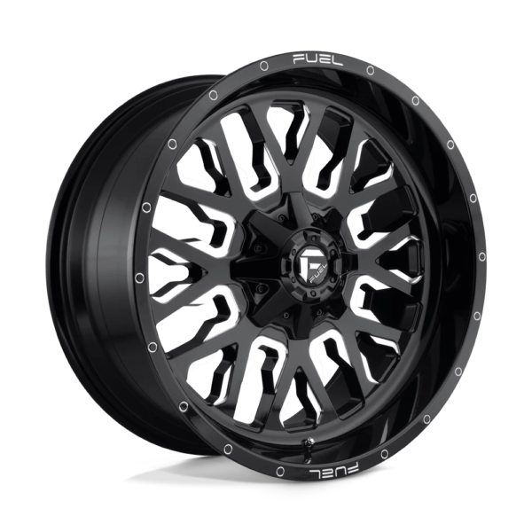 Fuel 1PC D611 STROKE 22X10 10 GLOSS BLACK MILLED D61122001757