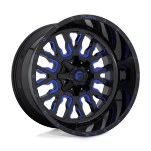 Fuel 1PC D645 STROKE 22X12 -44 GLOSS BLACK BLUE TINTED CLEAR D64522201847