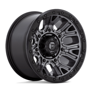 Fuel 1PC D825 TRACTION 17X9 -12 MATTE GUNMETAL WITH BLACK RING D82517908445