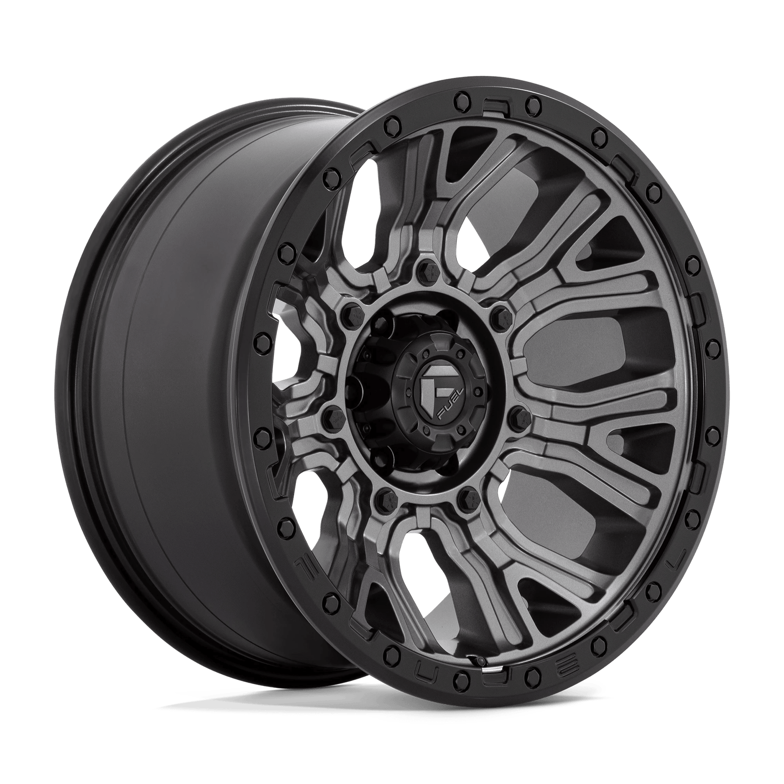 Fuel 1PC D825 TRACTION 20X10 -18 MATTE GUNMETAL WITH BLACK RING D82520008447