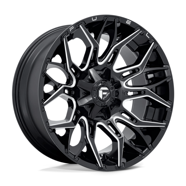 Fuel 1PC D769 TWITCH 22X10 -18 GLOSSY BLACK MILLED D76922001747
