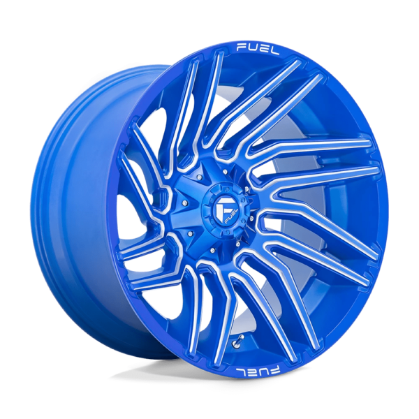 Fuel 1PC D774 TYPHOON 22X12 -44 ANODIZED BLUE MILLED D77422202647