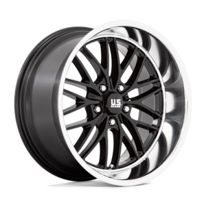 US Mag 1PC U138 SANTA CRUZ 20X10 6 GLOSS BLACK WITH DIAMOND CUT LIP U13820006157