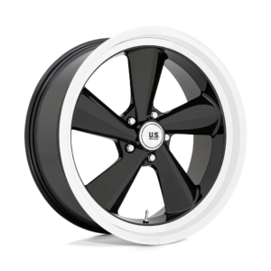US Mag 1PC U136 TS 22X10.5 0 GLOSS BLACK WITH DIAMOND CUT LIP U13622057357R