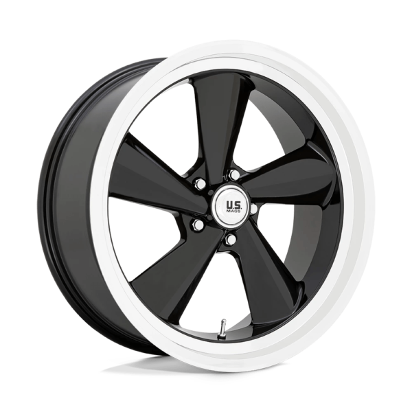 US Mag 1PC U136 TS 22X10.5 0 GLOSS BLACK WITH DIAMOND CUT LIP U13622056157R