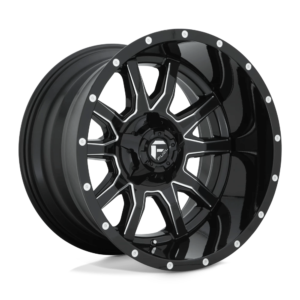 Fuel 1PC D627 VANDAL 20X12 -43 GLOSS BLACK MILLED D62720207047