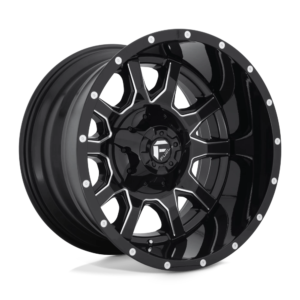 Fuel 1PC D627 VANDAL 20X12 -43 GLOSS BLACK MILLED D62720201847