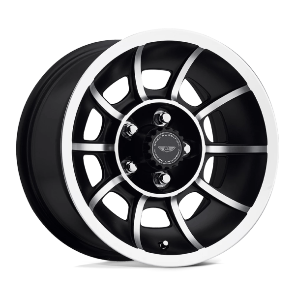 American Racing Vintage VN47 VECTOR 15X7 0 SATIN BLACK MACHINED VN475765B