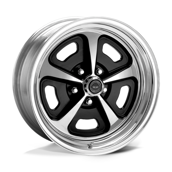 American Racing Vintage VN500 15X5 XX TWO-PIECE GLOSS BLACK POLISHED CENTER & BARREL VN500550XX