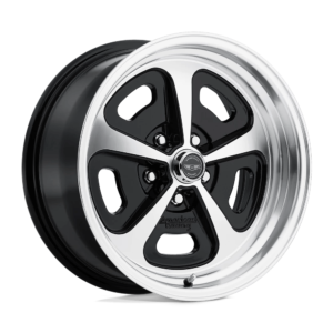 American Racing Vintage VN501 500 MONO CAST 15X7 0 GLOSS BLACK MACHINED VN50157012500