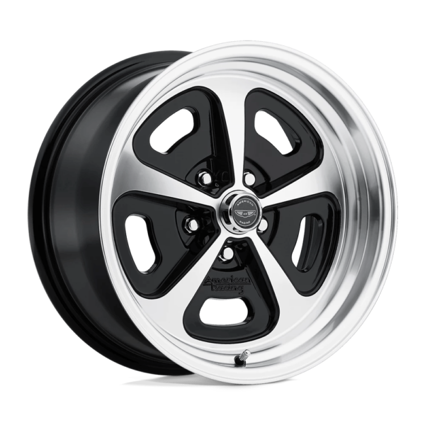 American Racing Vintage VN501 500 MONO CAST 15X8 0 GLOSS BLACK MACHINED VN50158012500