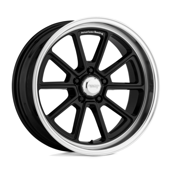 American Racing Vintage VN510 DRAFT 18X8 0 GLOSS BLACK DIAMOND CUT LIP VN51088050300