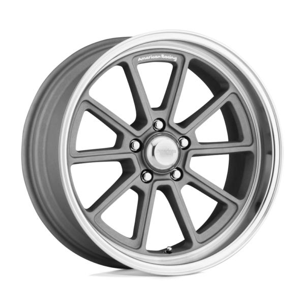 American Racing Vintage VN510 DRAFT 18X8 0 VINTAGE SILVER DIAMOND CUT LIP VN51088050400