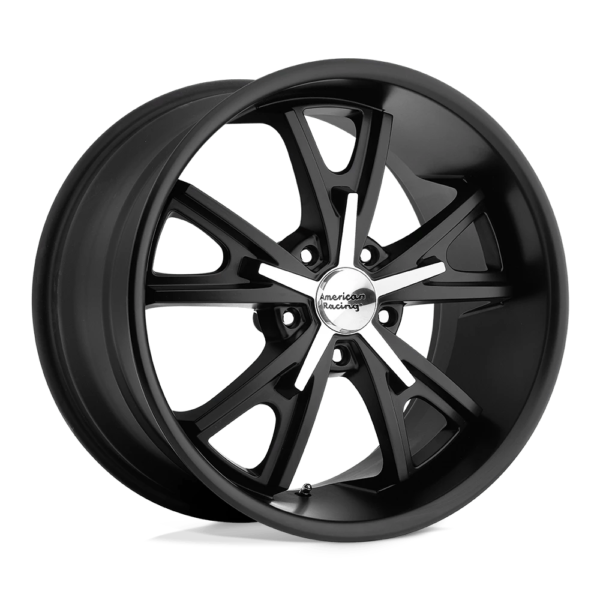 American Racing Vintage VN801 DAYTONA 20X9.5 15 SATIN BLACK WITH MACHINED FACE VN80129512715