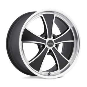 American Racing Vintage VN807 MACH 5 20X10 45 SATIN BLACK MACHINED VN80721012745